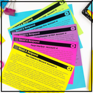 Firsthand And Secondhand Account Task Cards L Firsthand And Secondhand