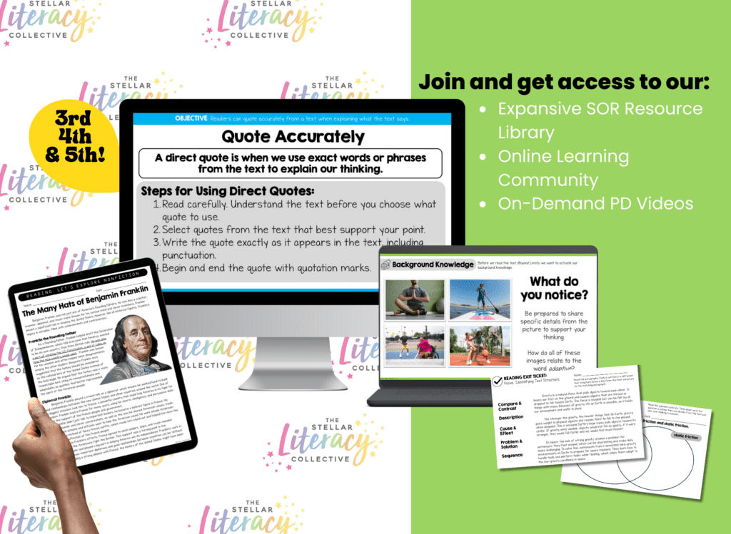 Join The Stellar Literacy Collective today for access to our expansive SOR resource library to support your standards-aligned instruction!