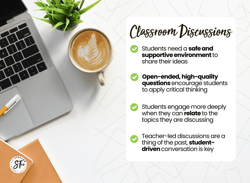 Classroom discussions are powerful tools for comprehension.