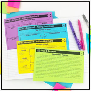 Asking Questions Reading Task Cards - Stellar Teaching Co.