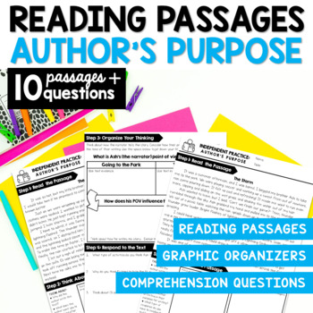 Author's Purpose Worksheets - Appletastic Learning