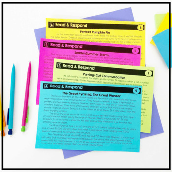 Author's Purpose Task Cards  Reading Comprehension Game –  AimeesEdventuresLLC