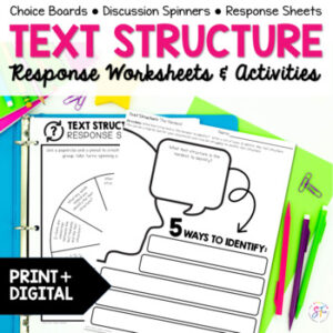 Nonfiction Text Structure Activities And Worksheets - Stellar Teaching Co.