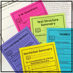 Summarizing Nonfiction Passages, Worksheets And Activities Bundle ...