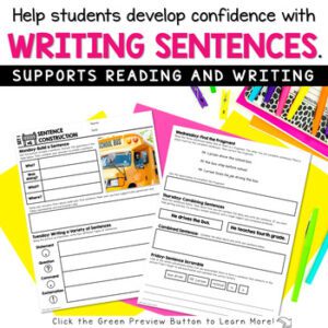 Sentence Writing Routine: Year-Long Routine to Practice Sentence ...